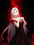  asurafkmt black_dress dark_persona dress fate/zero fate_(series) irisviel_von_einzbern long_hair red_eyes solo white_hair 