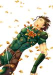  ahoge bad_id bad_pixiv_id black_hair fate/zero fate_(series) flower lancer_(fate/zero) male_focus petals solo xiongmaojun115 