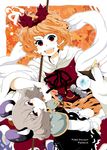  animal_ears animal_print bad_id bad_pixiv_id banned_artist bishamonten's_pagoda capelet dress grey_hair hair_ornament jewelry long_sleeves mouse_ears mouse_tail multiple_girls nazrin necklace no_nose okoge_senbei open_mouth orange_hair pale_skin red_eyes shawl short_hair tail tiger_print toramaru_shou touhou 
