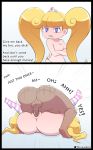  angry bikini blonde_hair blue_eyes comic english_text female instant_loss_2koma lewder_lewdest long_hair male male/female mating_press muchaburikko sex stockings swimsuit topless vaginal_penetration youkai_watch 