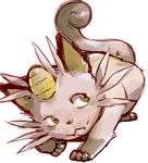  fang gen_1_pokemon magical_ondine meowth no_humans pokemon pokemon_(creature) solo tail whiskers 
