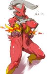  blaziken breasts female hair navel nintendo pok&#233;mon pok&eacute;mon ponytail sasamix solo video_games 