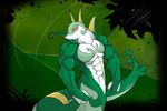  anthro beefcake biceps big_muscles male muscles naga nintendo pecs pok&#233;mon pok&eacute;mon pose serperior solo video_games waddledox waddy 