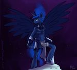  anthro anthrofied atryl balls crossgender equine erection friendship_is_magic horn horsecock loincloth male mammal my_little_pony penis princess_luna_(mlp) solo winged_unicorn wings 