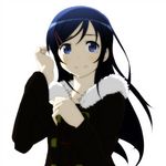  adjusting_hair aragaki_ayase blue_eyes blue_hair claria hair_ornament hairclip ore_no_imouto_ga_konna_ni_kawaii_wake_ga_nai solo tears 