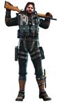  1boy capcom gun highres male male_focus parker_luciani resident_evil resident_evil_revelations rifle sniper_rifle solo weapon 