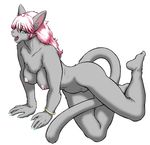  cat dr_comet feline female hair long_hair mammal nipples nude recolor smile solo 