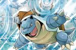  ariga_hitoshi blastoise blue_skin brown_eyes cannon creatures_(company) fangs game_freak gen_1_pokemon nintendo official_art open_mouth pokemon pokemon_trading_card_game turtle 