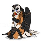  ball_gag barn_owl bdsm bondage bound dirtiran female gag owl solo 