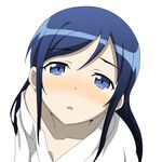  aragaki_ayase blue_eyes blue_hair blush claria close-up looking_at_viewer ore_no_imouto_ga_konna_ni_kawaii_wake_ga_nai solo 