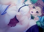  aki_minoriko bad_id bad_pixiv_id blonde_hair blush breasts censored detached_sleeves dress_shirt futa_with_female futanari green_hair hat kochiya_sanae large_breasts long_hair multiple_girls nipples no_bra no_panties onsen_tamago_(nurumayu_onsen) open_clothes open_mouth open_shirt penis red_eyes sex shirt short_hair skirt skirt_around_one_leg touhou vaginal 