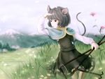  day flower grass mountain nature nazrin outdoors shading_eyes solo thistle touhou yukanomokume 