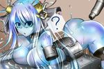  1girl ? artist_request ass blue_eyes breasts character_request copyright_request goo_girl hair_ornament imminent_rape machine monster_girl nipples sangyou_haikibutsu_(turnamoonright) slime solo turnamoonright 