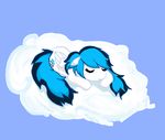  could equine female mammal melody_breeze mohxi my_little_pony pegasus plain_background sleeping solo white_coat wings 