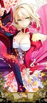  aestus_estus ahoge bad_id bad_pixiv_id blonde_hair breasts cleavage cocorip epaulettes fate/extra fate_(series) large_breasts nero_claudius_(fate) nero_claudius_(fate)_(all) petals sword weapon 