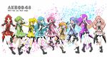  aida_orine akb0048 aqua_hair bad_id bad_pixiv_id blonde_hair blush brown_hair flower gradient_hair green_hair ichijou_yuuka kanzaki_suzuko kishida_mimori leaf_and_some long_hair motomiya_nagisa multicolored_hair multiple_girls ponytail red_hair shinonome_kanata shinonome_sonata short_hair smile sono_chieri thighhighs twintails yokomizo_makoto 