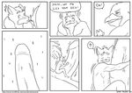  avian beak black_and_white canine comic duo english_text erection falco_lombardi fox_mccloud gay james_howard macro male mammal monochrome nintendo nipples penis star_fox text video_games 