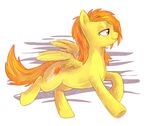  amber_eyes blitzpony cutie_mark equine female feral friendship_is_magic fur hair horse long_hair mammal my_little_pony orange_hair pegasus plain_background pony simple_background solo spitfire_(mlp) white_background wings wonderbolts_(mlp) yellow_fur 