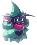  &lt;3 2019 anthro black_fur caprine clothed clothing deltarune eyewear floppy_ears fully_clothed fur glasses goat hat mammal ralsei robe scarf signature simple_background solo tofu93 white_background 