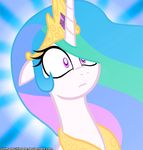  equine female friendship_is_magic hair horn horse i_can't_fap_to_this mammal multi-colored_hair my_little_pony pony princess_celestia_(mlp) purple_eyes reaction_image shocked simple_background solo surprise ultimateultimate winged_unicorn wings 