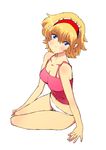 alice_margatroid bad_id bad_pixiv_id bare_shoulders blonde_hair blue_eyes blush breasts camisole collarbone hairband medium_breasts navel non_(z-art) panties short_hair simple_background sitting solo touhou underwear underwear_only white_background white_panties 