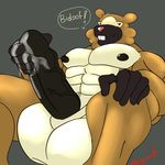  bidoof big_balls black_penis cum erection hyper male masturbation muscles nintendo penis pok&#233;mon pok&eacute;mon solo video_games 