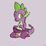  cum dovne dragon erection friendship_is_magic male my_little_pony penis scalie sitting solo solo_male spike_(mlp) 
