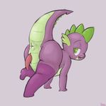  crossdressing dragon feral friendship_is_magic male my_little_pony penis presenting scalie solo solo_male spike_(mlp) 