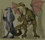  anthro avian beak bird character comic crow dragon dragonshoard feral horn male mount narse nude penis scalie sketch wings 