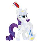  costume cutie_mark equine female feral friendship_is_magic fur hair horn horse mammal my_little_pony plain_background pony purple_hair rarity_(mlp) solo unicorn white_fur 