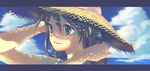  bad_id bad_pixiv_id blue_eyes blue_hair hat original short_hair solo summer yamada_ako 