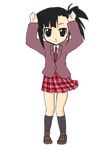  animated animated_gif asymmetrical_bangs bangs caramelldansen lowres mahora_academy_middle_school_uniform mahou_sensei_negima! non-web_source plaid plaid_skirt sakurazaki_setsuna school_uniform skirt solo 