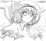  bat_wings greyscale monochrome remilia_scarlet solo touhou wings 