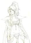  armor artist_request belt cape final_fantasy final_fantasy_iv gloves monochrome ponytail rosa_farrell solo 