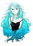  absurdres blue_eyes blue_hair camisole copyright_request expressionless floating_hair highres isha_yue long_hair looking_at_viewer parted_lips solo 