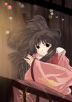  amazu_yoriiti black_hair houraisan_kaguya japanese_clothes kimono long_hair solo touhou 