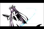  closed_eyes masato_(stealth_wind_second) oekaki patchouli_knowledge purple_hair reading solo touhou 