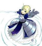  armor artoria_pendragon_(all) blonde_hair fate/stay_night fate_(series) green_eyes k+ saber solo sword weapon 