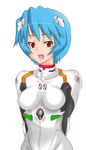  ayanami_rei bad_id bad_pixiv_id blue_hair bodysuit highres madarame neon_genesis_evangelion plugsuit red_eyes short_hair solo white_bodysuit 