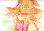  beryl_benito blonde_hair bow hat kou_(01310808) long_hair pink_bow ribbon solo tales_of_(series) tales_of_hearts witch_hat 
