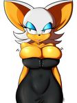  2012 bat big_breasts breasts dress female frown necklace rouge_the_bat sega skimpy solo sonic_(series) tight unknown_artist wings 
