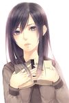  black_hair book holding holding_book lips long_hair looking_at_viewer open_book original porigon school_uniform solo white_background 