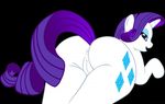  anthrofied anus blue_eyes chubby cutie_mark equine eyeshadow female friendship_is_magic hair horn horse looking_at_viewer makeup mammal my_little_pony open_mouth plain_background pony purple_hair pussy rarity_(mlp) solo unicorn 