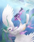  equine female friendship_is_magic horse my_little_pony pony princess princess_celestia_(mlp) royalty sea swimming twilight_sparkle_(mlp) underwater unknown water 