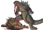  anguirus blood claws death disembowelment godzilla godzilla_(series) gore guts horn intestines kaiju spikes spines teeth toe_claws unknown_artist 