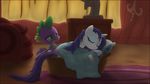  bed cub dragon duo equine female feral friendship_is_magic hi_res horn horse male mammal morning my_little_pony pony rarity_(mlp) scalie spike_(mlp) stinkehund unicorn young 