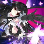  accel_world black_hair black_legwear boots bug butterfly elbow_gloves flat_chest gloves hairband insect kuroyukihime long_hair metallican orange_eyes solo thigh_boots thighhighs wings 