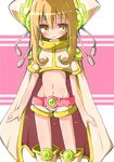  brown_hair cape duel_monster esper_girl gold_eyes midriff psy_girl shorts utubo25 yellow_eyes yu-gi-oh! yuu-gi-ou_duel_monsters 