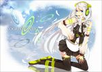  bad_id bad_pixiv_id blue_eyes detached_sleeves headphones headset highres hiiro long_hair open_mouth ring_suzune skirt smile thighhighs very_long_hair vocaloid white_hair zettai_ryouiki 