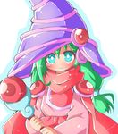  blue_eyes card_ejector duel_monster green_hair hat utubo25 wand yu-gi-oh! yuu-gi-ou_duel_monsters 